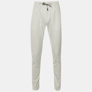 Eleventy White Cotton Blend Drawstring Trousers L